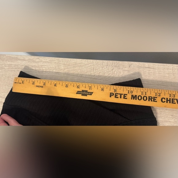 Halara Ribbed Knit Crossover High Waisted Pocket Casual Flare Pants NWT XS - Picture 6 of 11